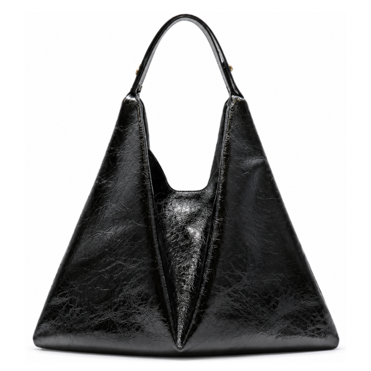 Black Glossy Hobo Bag