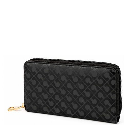 Black Monogram Zip-Around Wallet 2