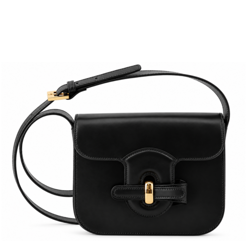 Black Leather Crossbody Bag