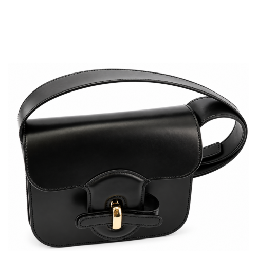 Black Leather Crossbody Bag