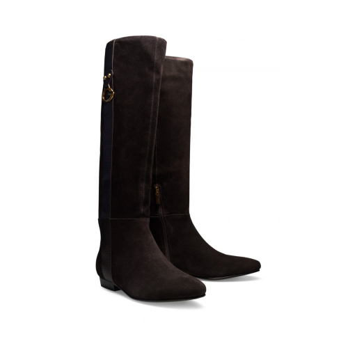 Dark Brown Knee-High Suede Boots 2