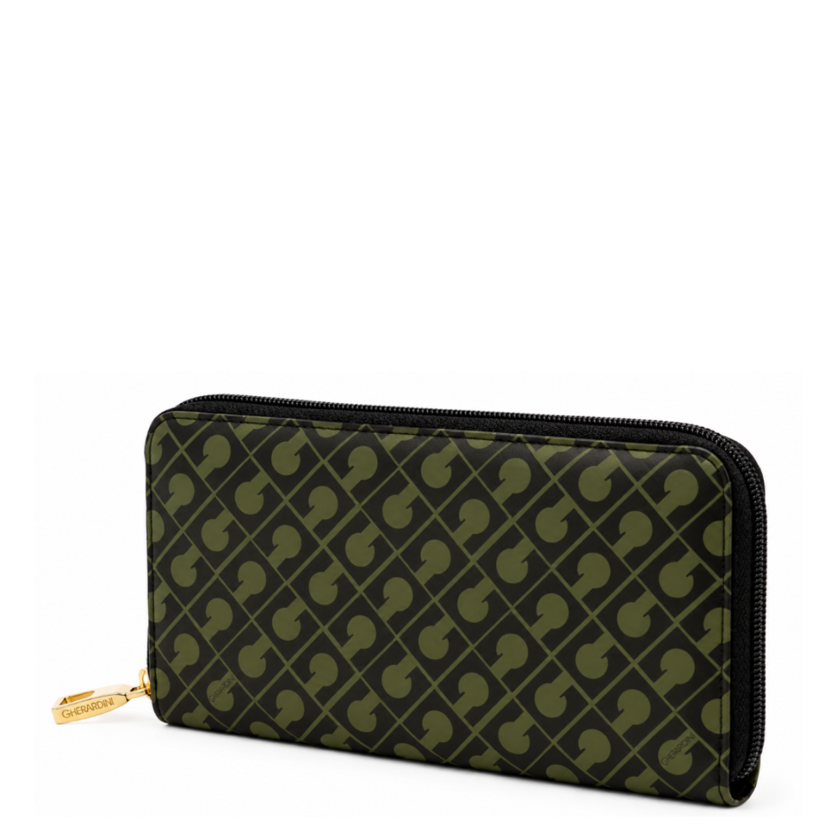 Green Monogram Zip-Around Wallet