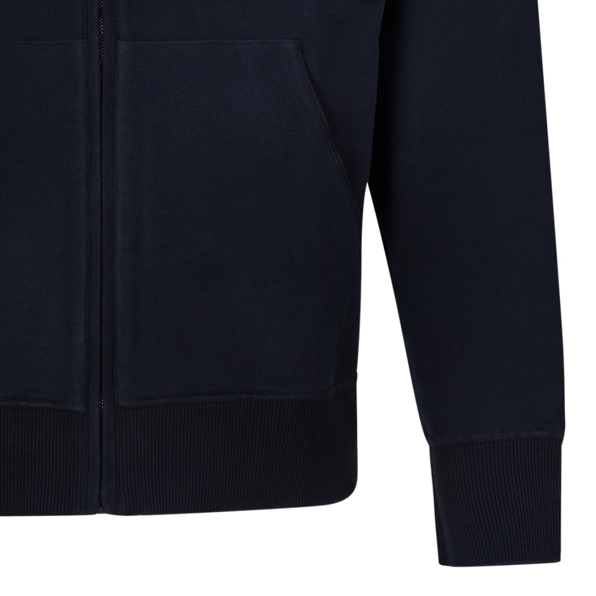 Navy Blue Zip-Up Hoodie