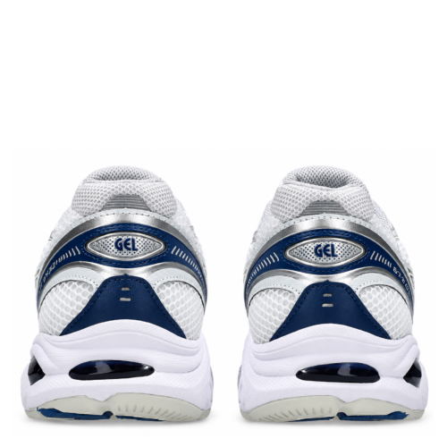 White and Silver Running Sneakers.