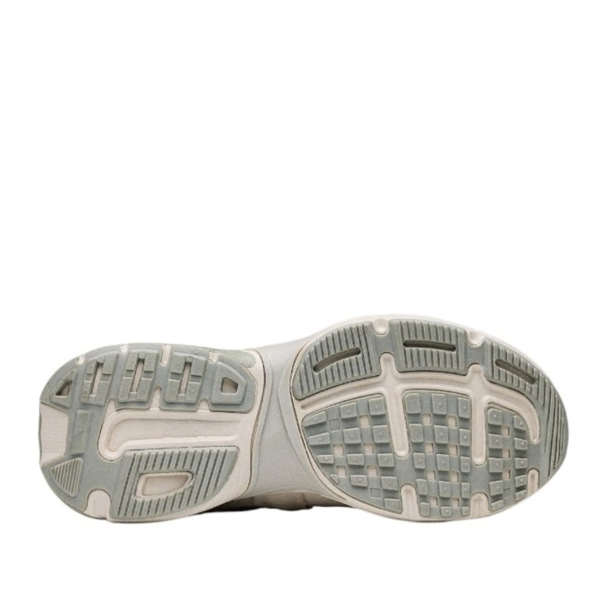 Cream and Beige Running Sneakers.