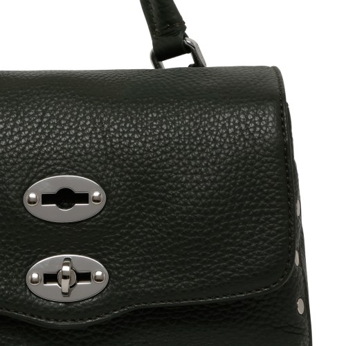 Black Postina Leather Bag.