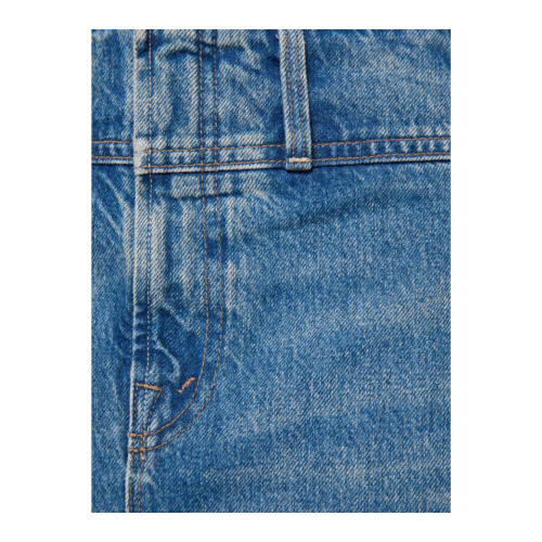 Blue Denim Midi Skirt.