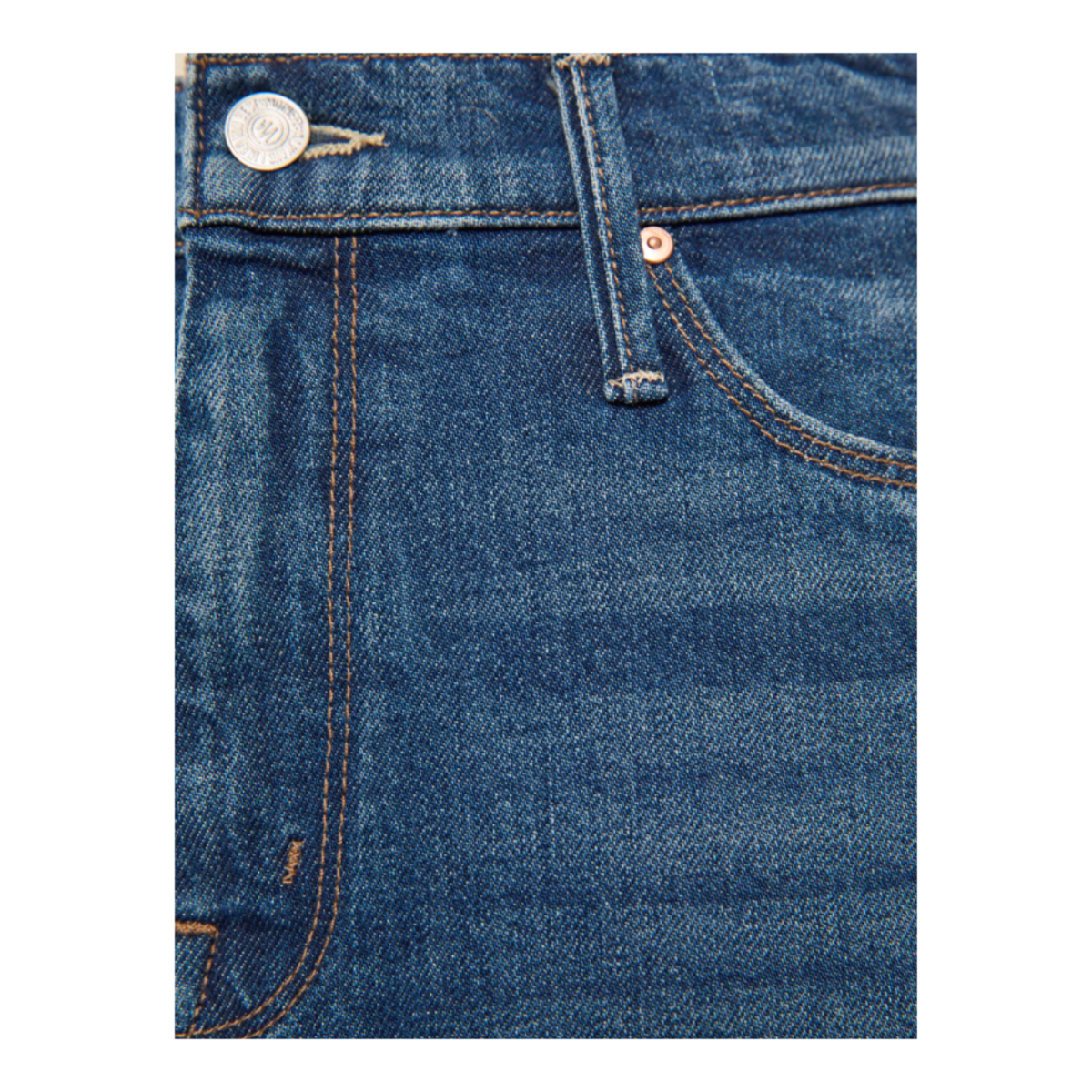 Blue Denim Midi Skirt.