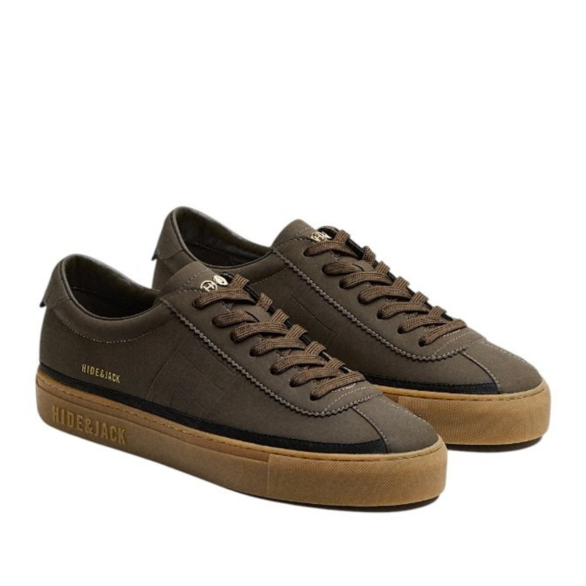 Brown Low-Top Sneakers.