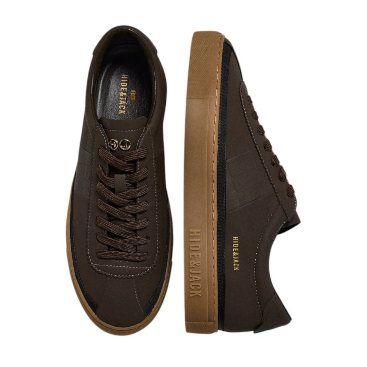 Brown Low-Top Sneakers.