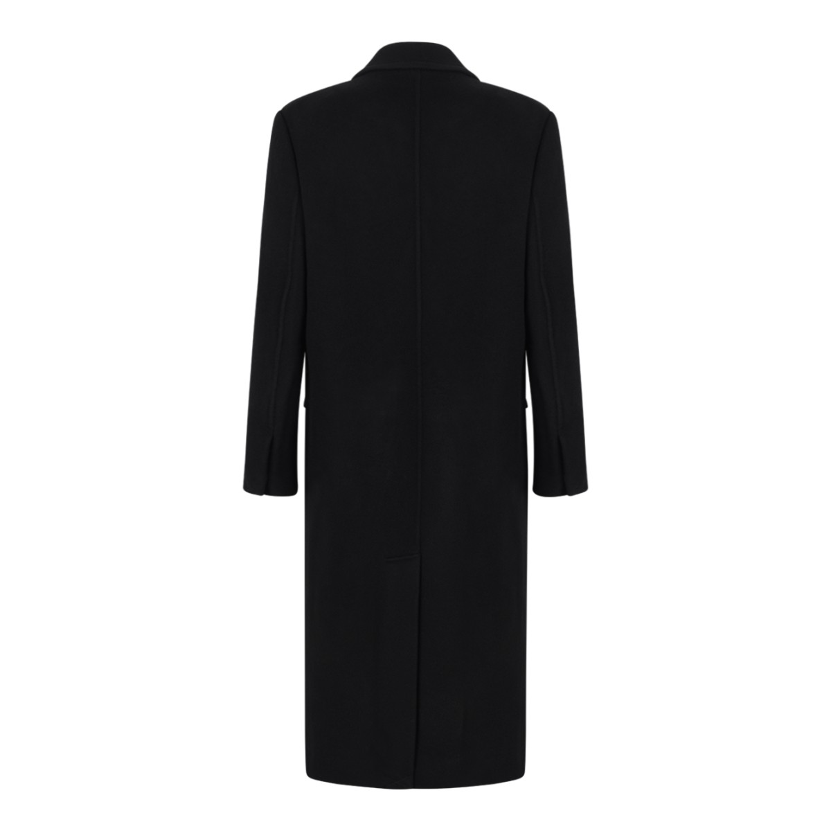 Black Double-Breasted Long Coat.