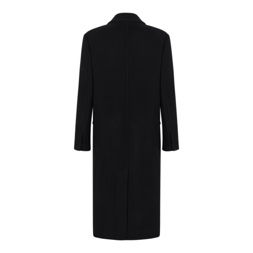 Black Double-Breasted Long Coat.