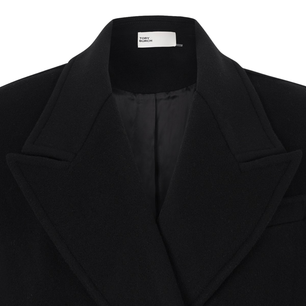 Black Double-Breasted Long Coat.