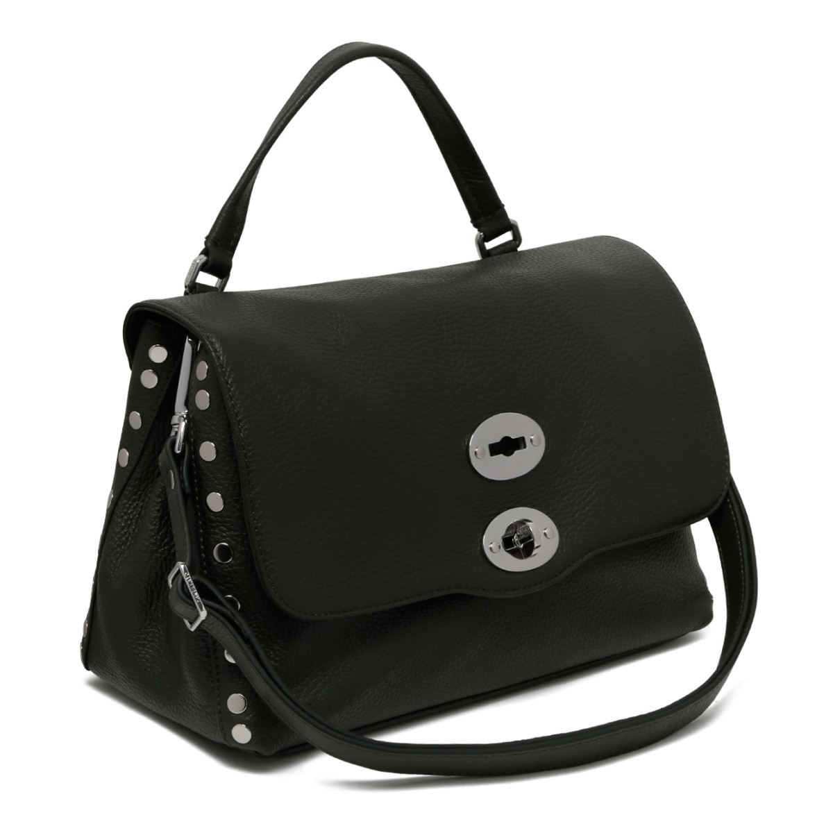 Black Postina Leather Bag.