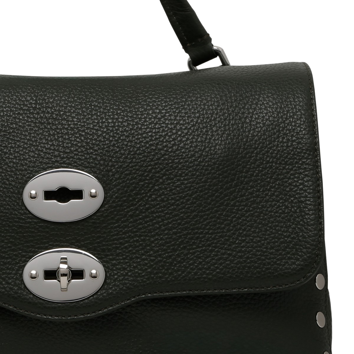 Black Postina Leather Bag.