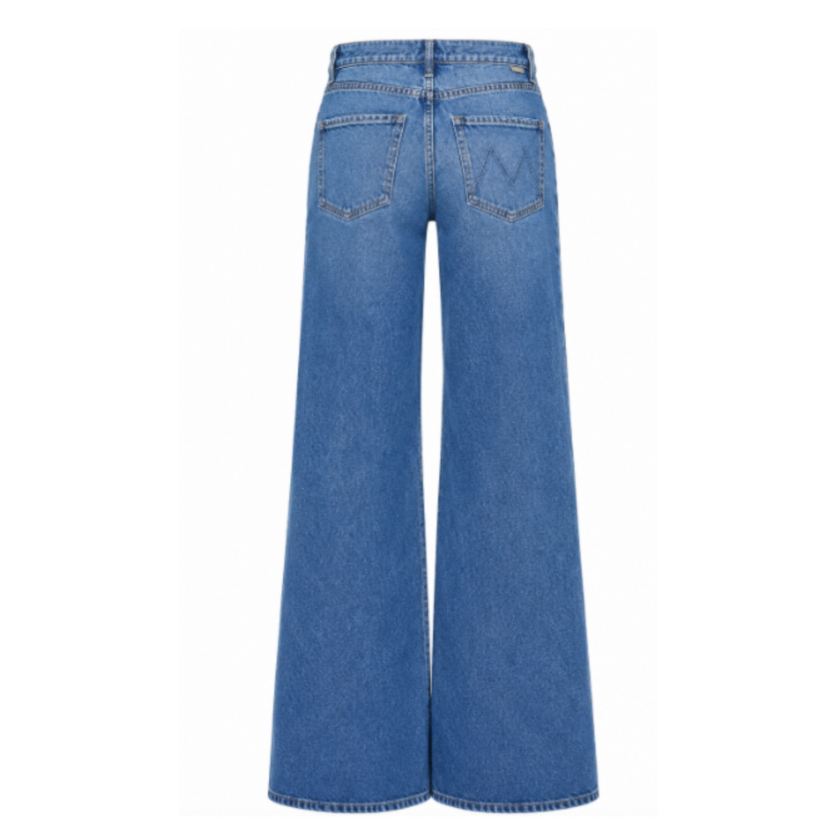 Blue High-Rise Flared Jeans.