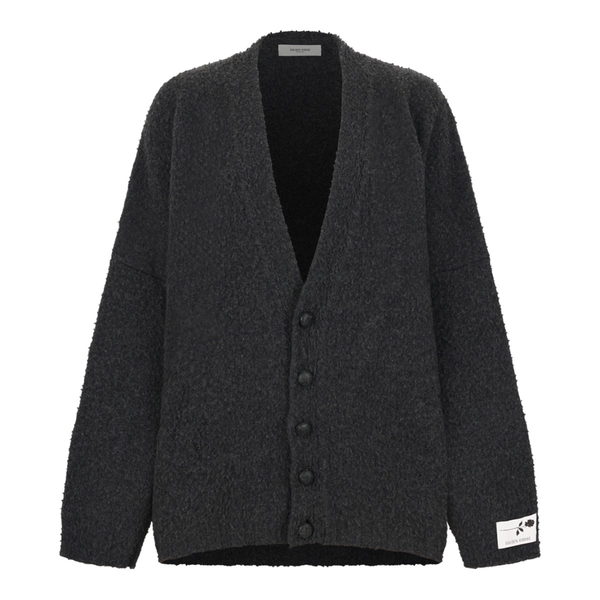 Black Wool Cardigan.