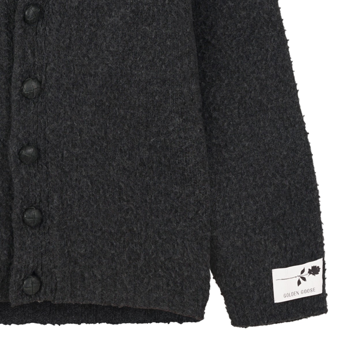 Black Wool Cardigan.
