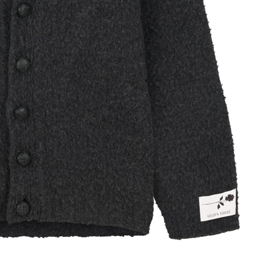 Black Wool Cardigan.