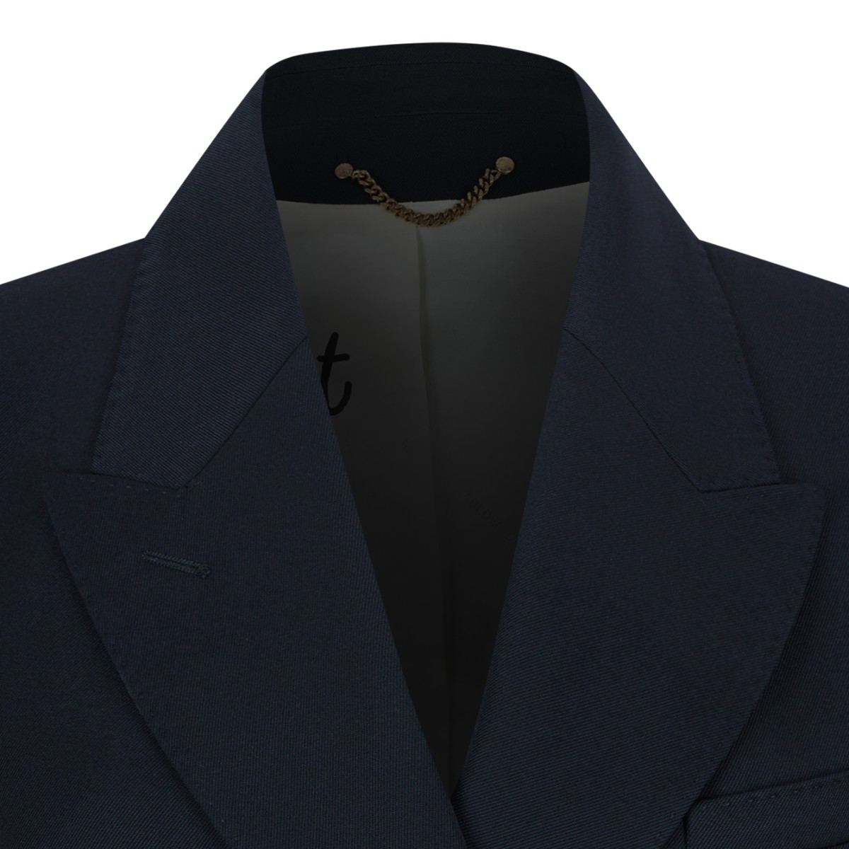 Navy Double-Breasted Blazer.