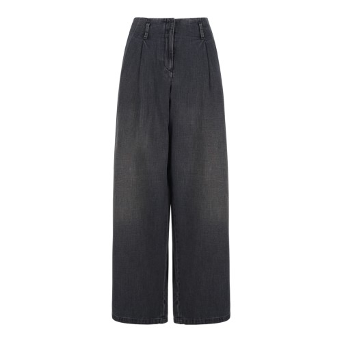 Black Wide-Leg Trousers.