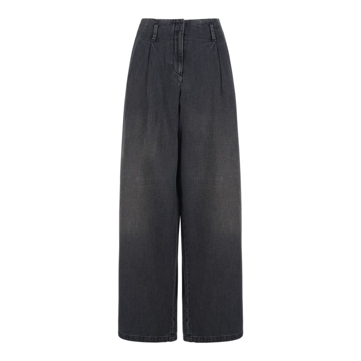 Black Wide-Leg Trousers.