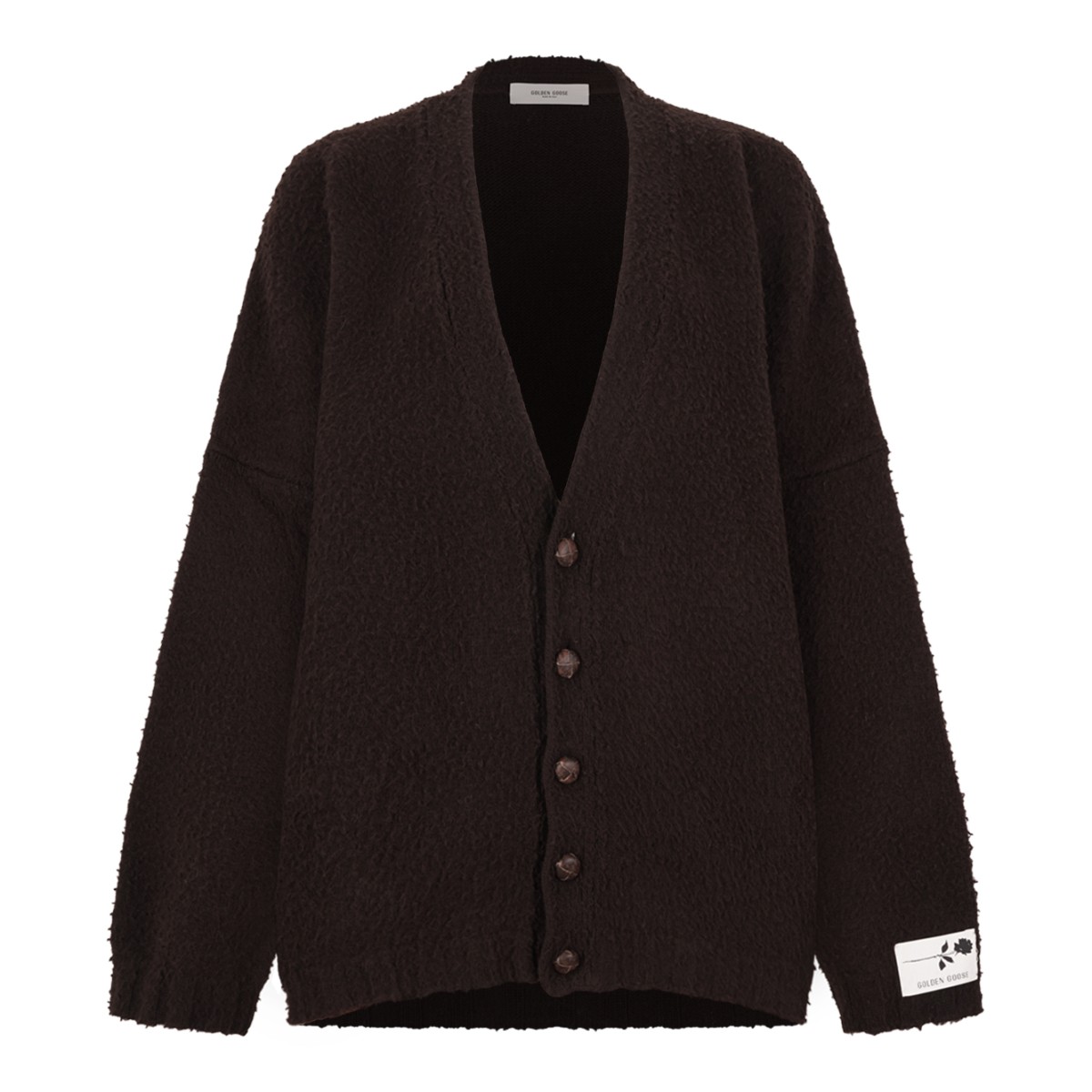 Brown Wool Cardigan.