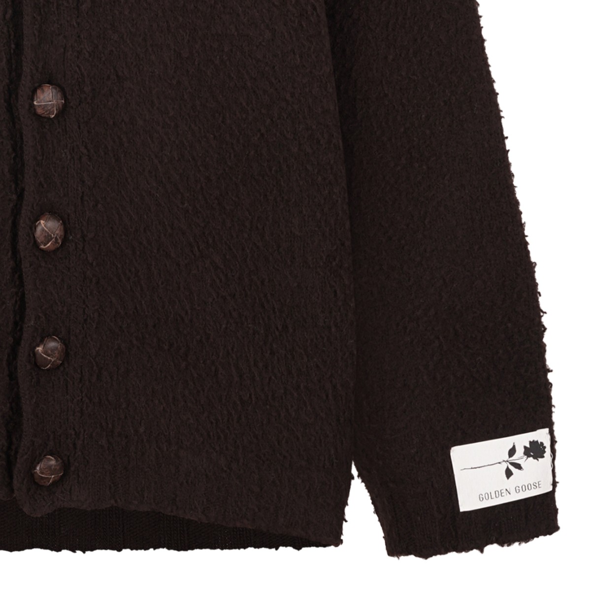 Brown Wool Cardigan.