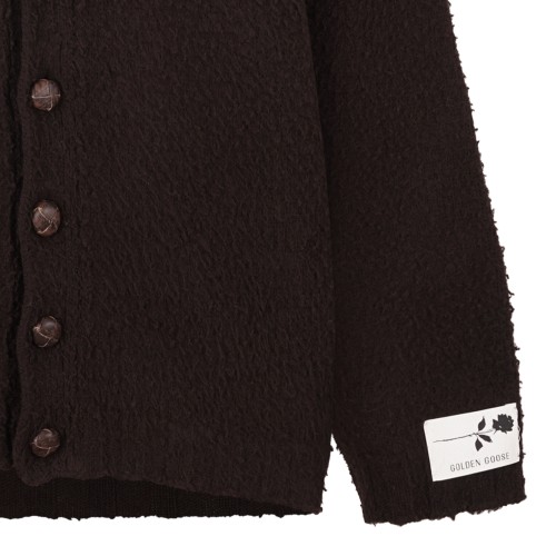 Brown Wool Cardigan.