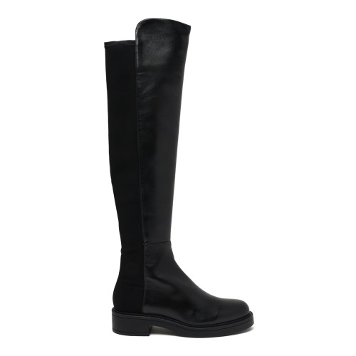 Black Leather Over-the-Knee Boots.