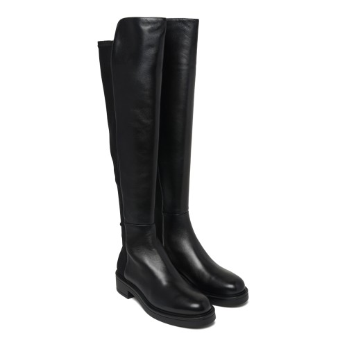 Black Leather Over-the-Knee Boots. 2