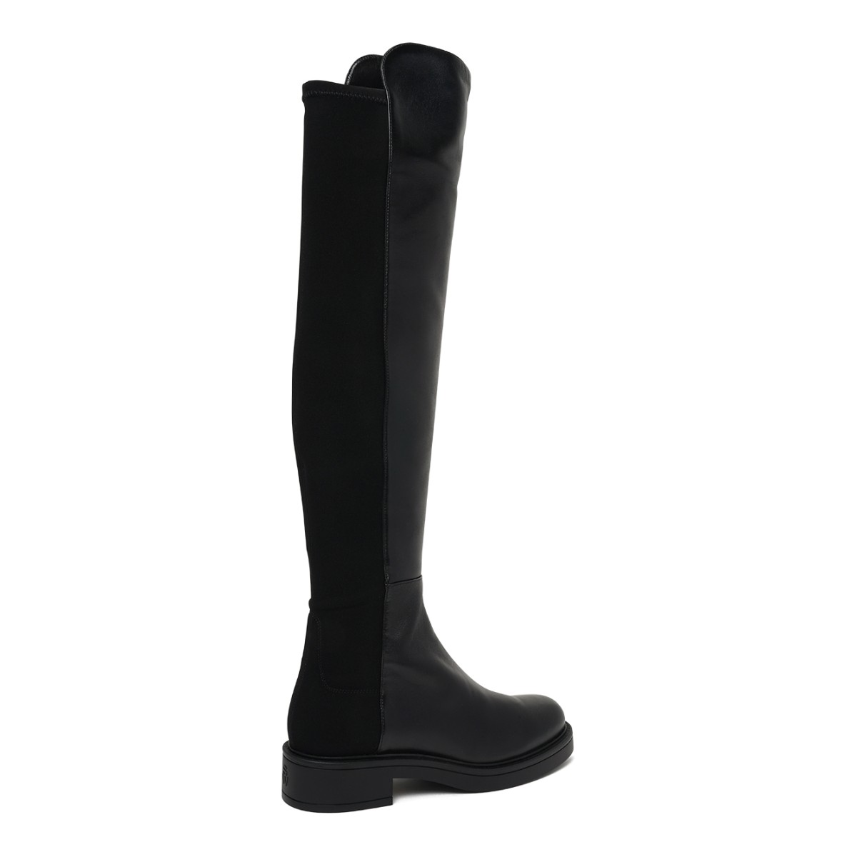 Black Leather Over-the-Knee Boots.