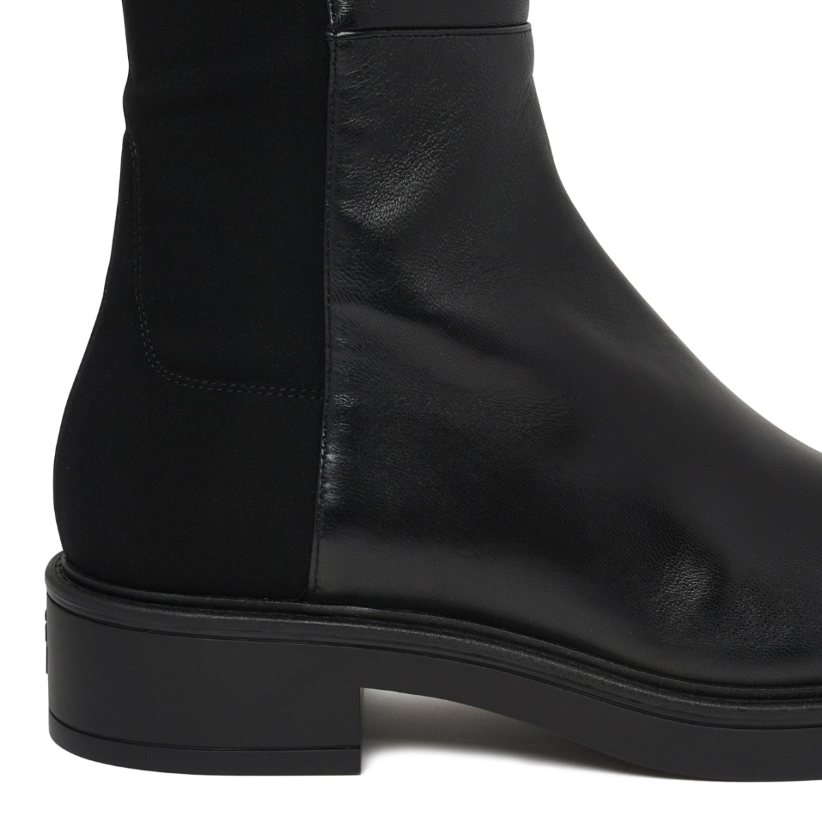 Black Leather Over-the-Knee Boots.