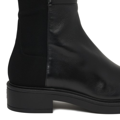 Black Leather Over-the-Knee Boots.