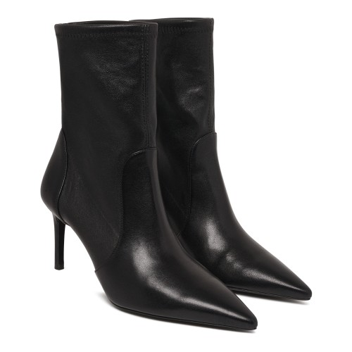 Black Leather Ankle Boots.