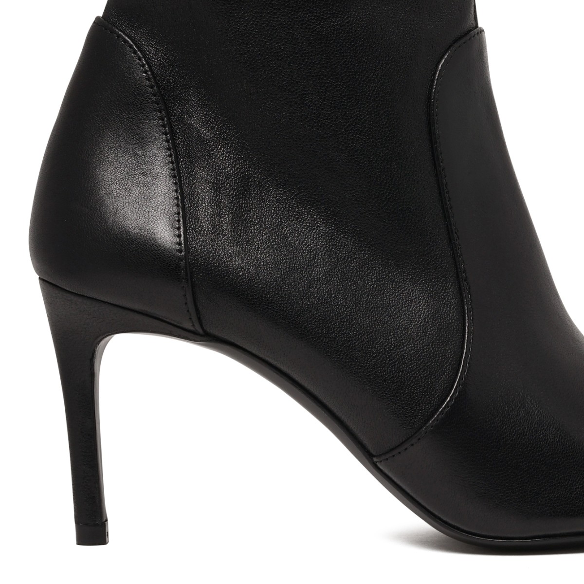 Black Leather Ankle Boots.