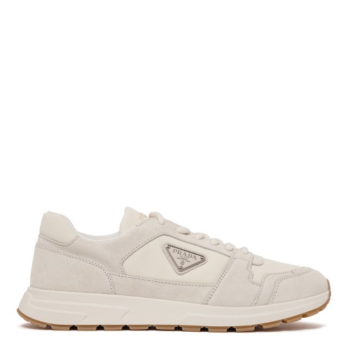 White Low-Top Sneakers.