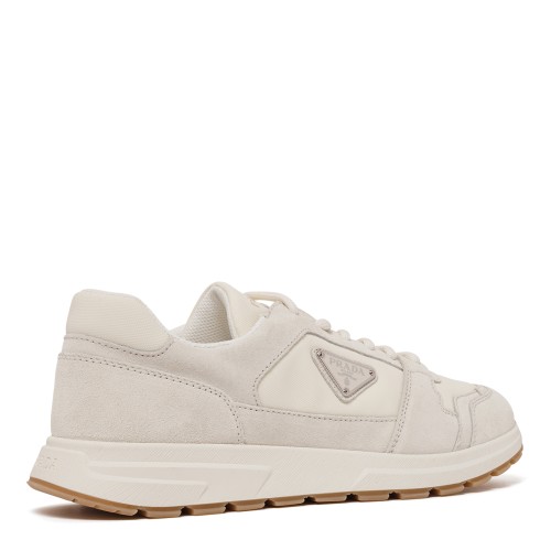 White Low-Top Sneakers.