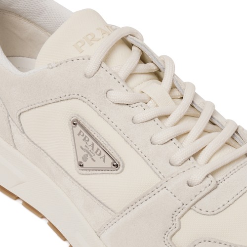 White Low-Top Sneakers.
