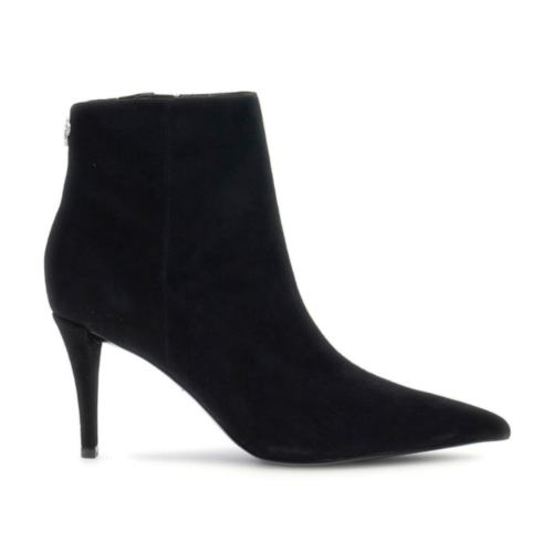 Guess Black Suede Pointed-Toe Ankle Boots.