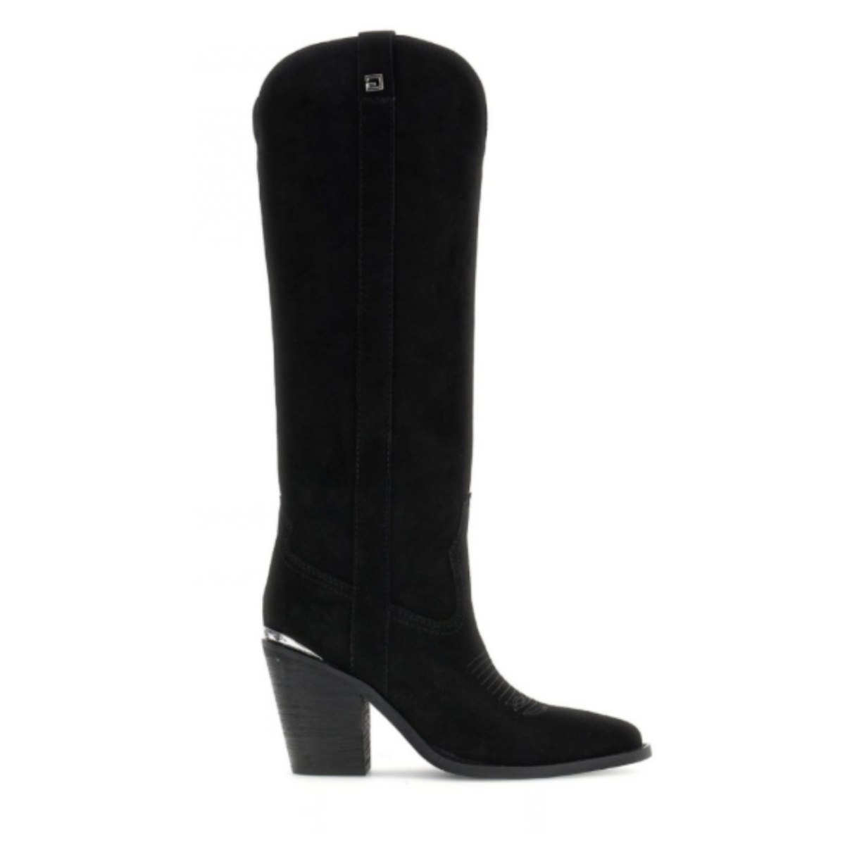 Guess Black Suede Knee-High Boots.