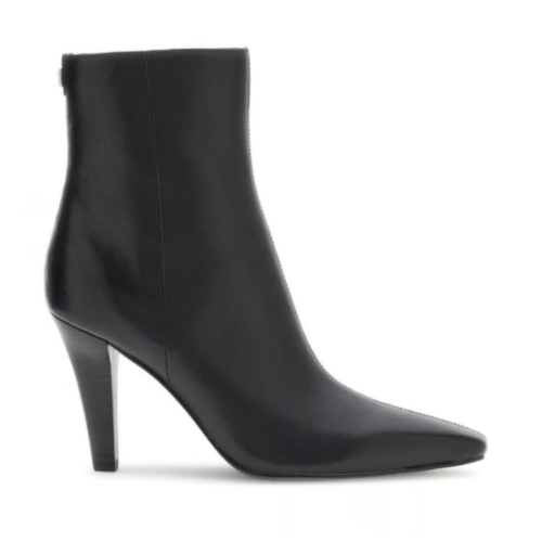 Guess Black Leather Heeled Ankle Boots.