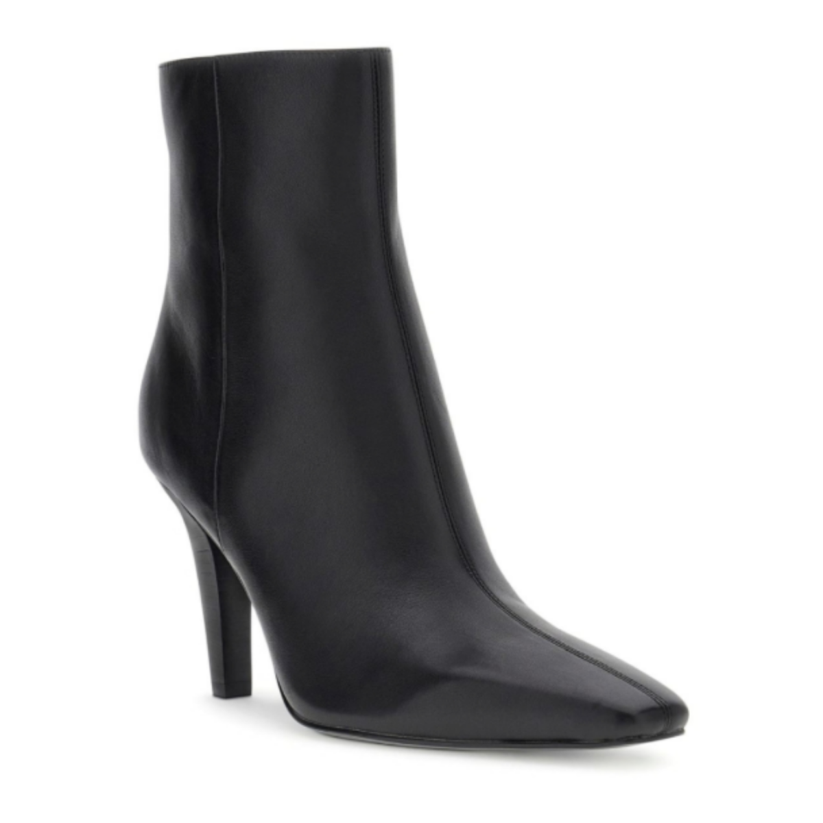 Guess Black Leather Heeled Ankle Boots.