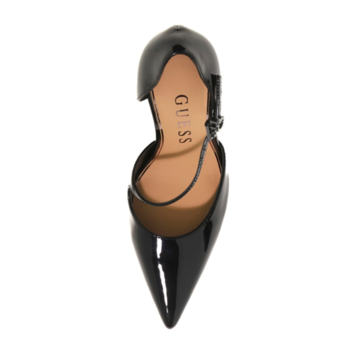 Guess Black Patent Leather Mary Jane Pumps.