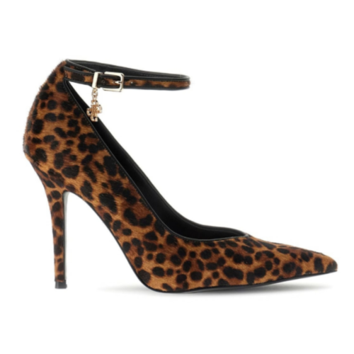 Guess Leopard-Print Pointed-Toe Pumps.