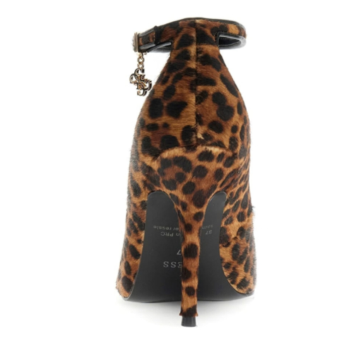 Guess Leopard-Print Pointed-Toe Pumps.