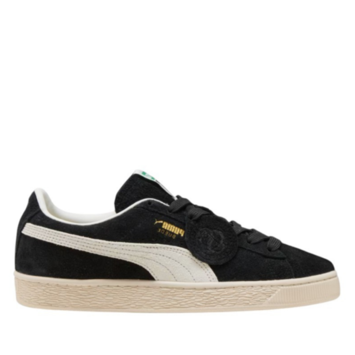 Puma Black Suede Low-Top Sneakers.
