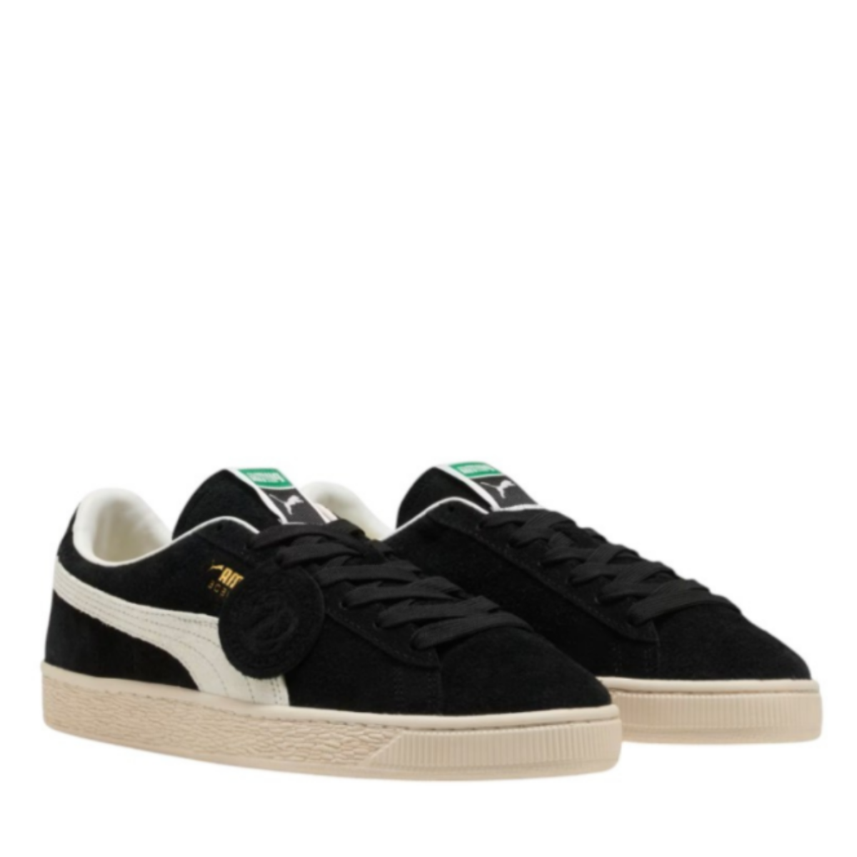 Puma Black Suede Low-Top Sneakers.