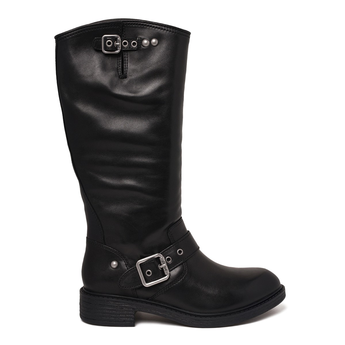 Black Leather Tall Boots.