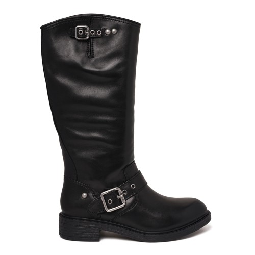 Black Leather Tall Boots.